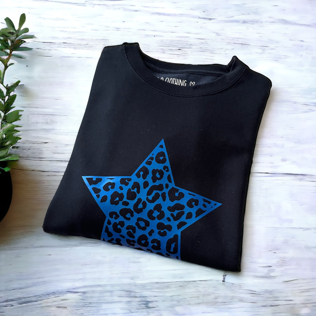 Leopard star outlet sweatshirt