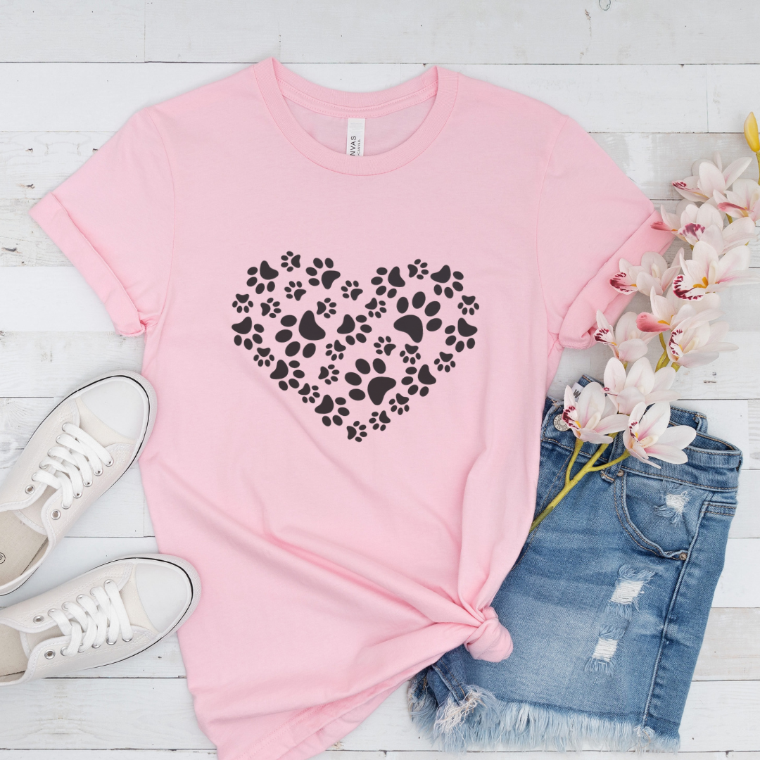 Paw print t shirt on sale