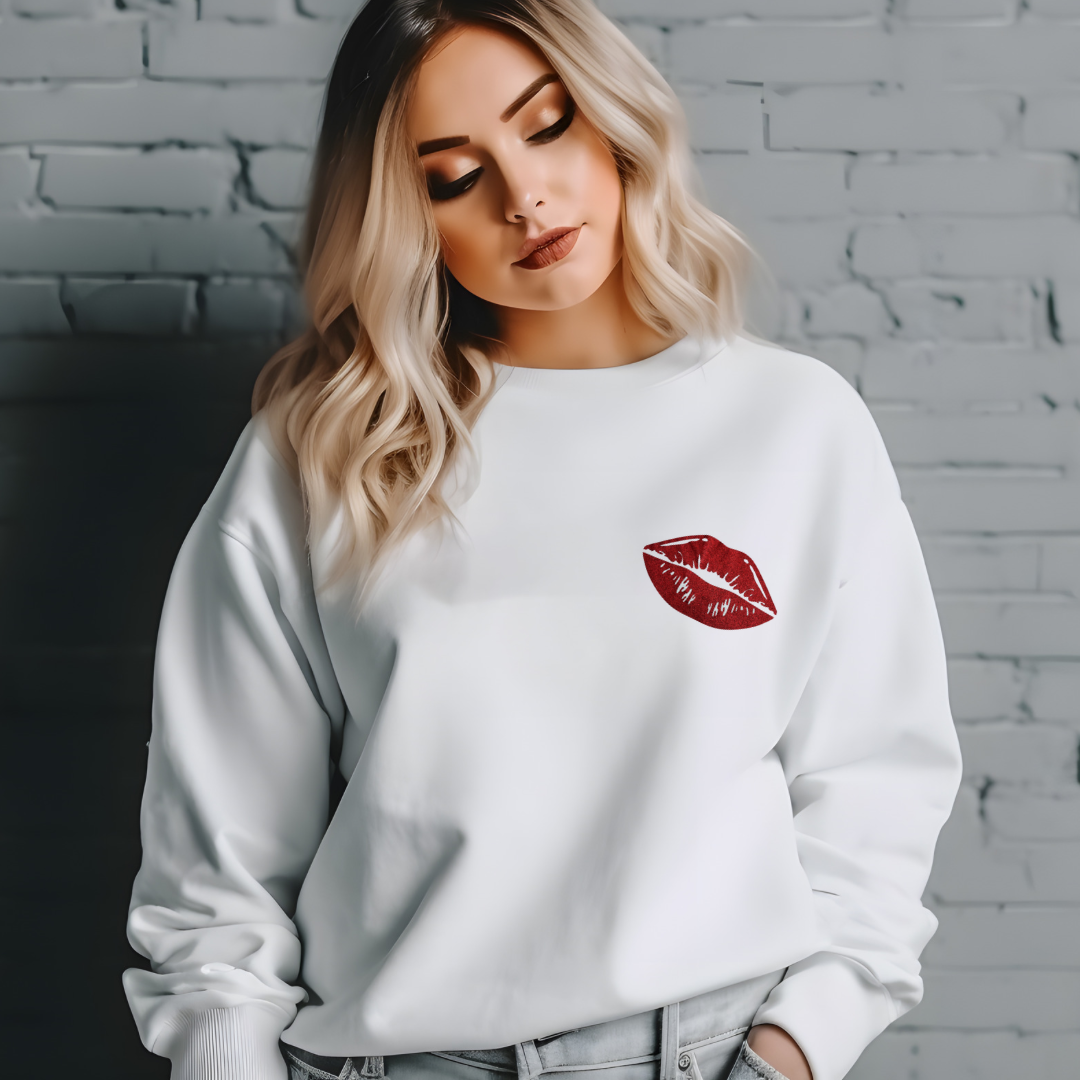 Glitter Lips Sweatshirt