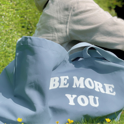 Be More You Oversized Tote Bag - Dusty Blue