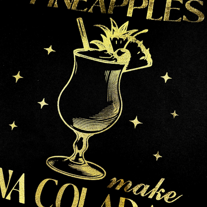 Pina Colada Cocktail Club-Black T-Shirt
