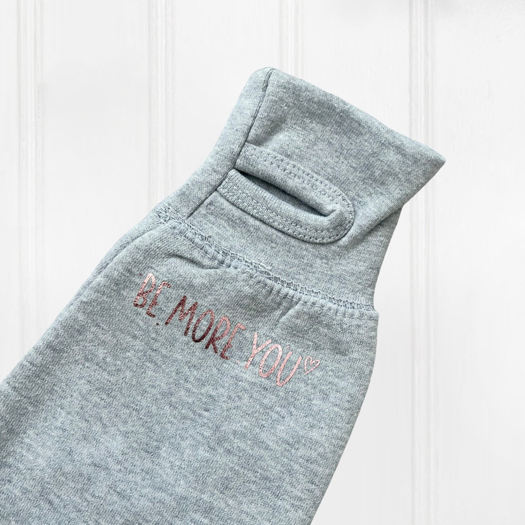 Heather Grey LOC heart Cross Neck Hoodie