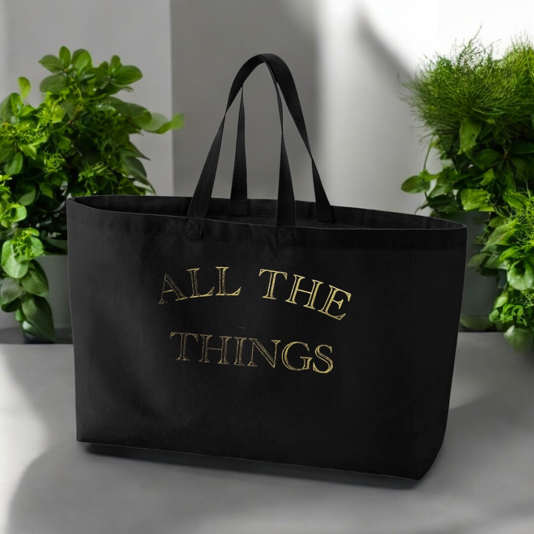 All The Things Oversized Tote Bag - Black
