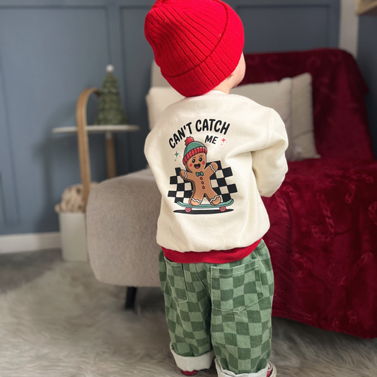 Can't Catch Me - Childrens Cream Sweatshirt