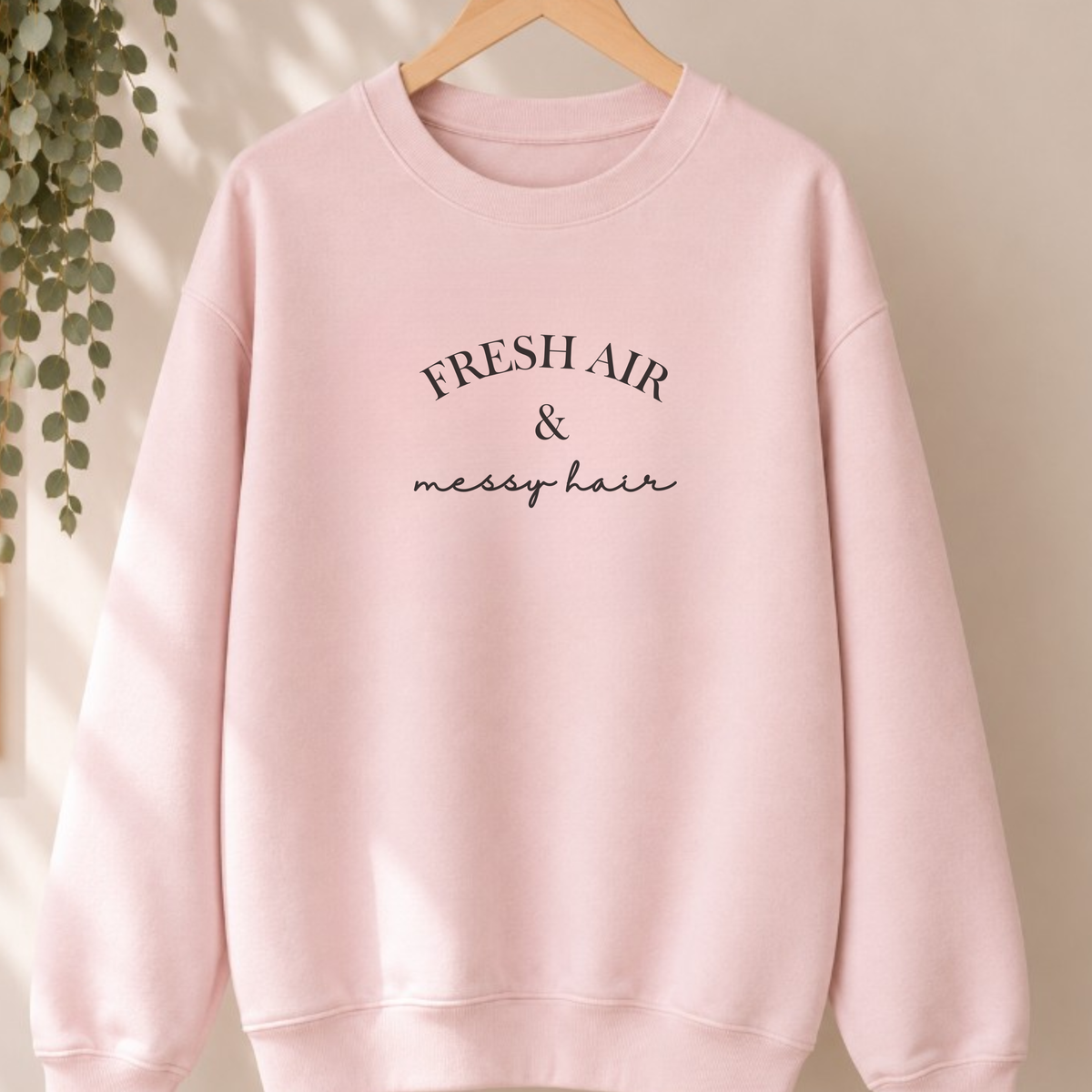 Fresh air & Messy Hair - Ladies Sweatshirt