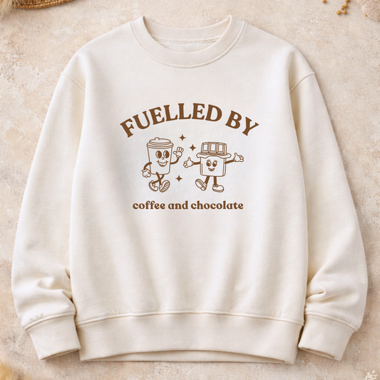 Fuelled By Coffee and Chocolate - Vanilla Sweatshirt