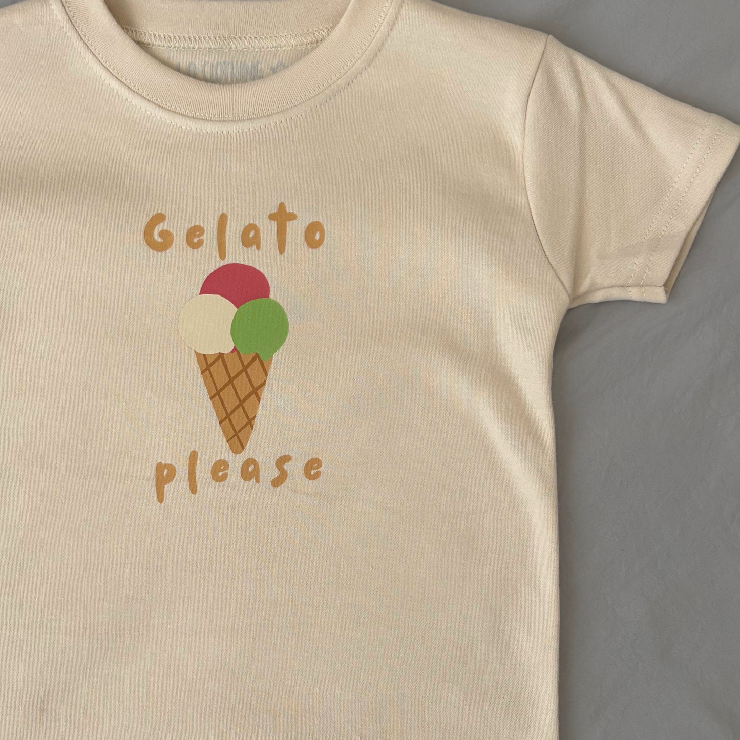 Gelato Please - Children's Natural T-Shirt