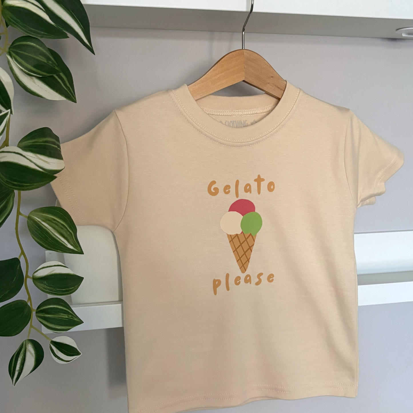 Gelato Please - Children's Natural T-Shirt