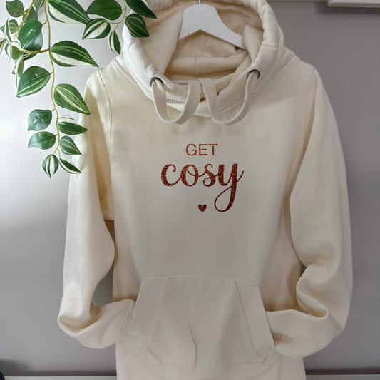 Get Cosy - Vanilla Cross Neck Hoodie