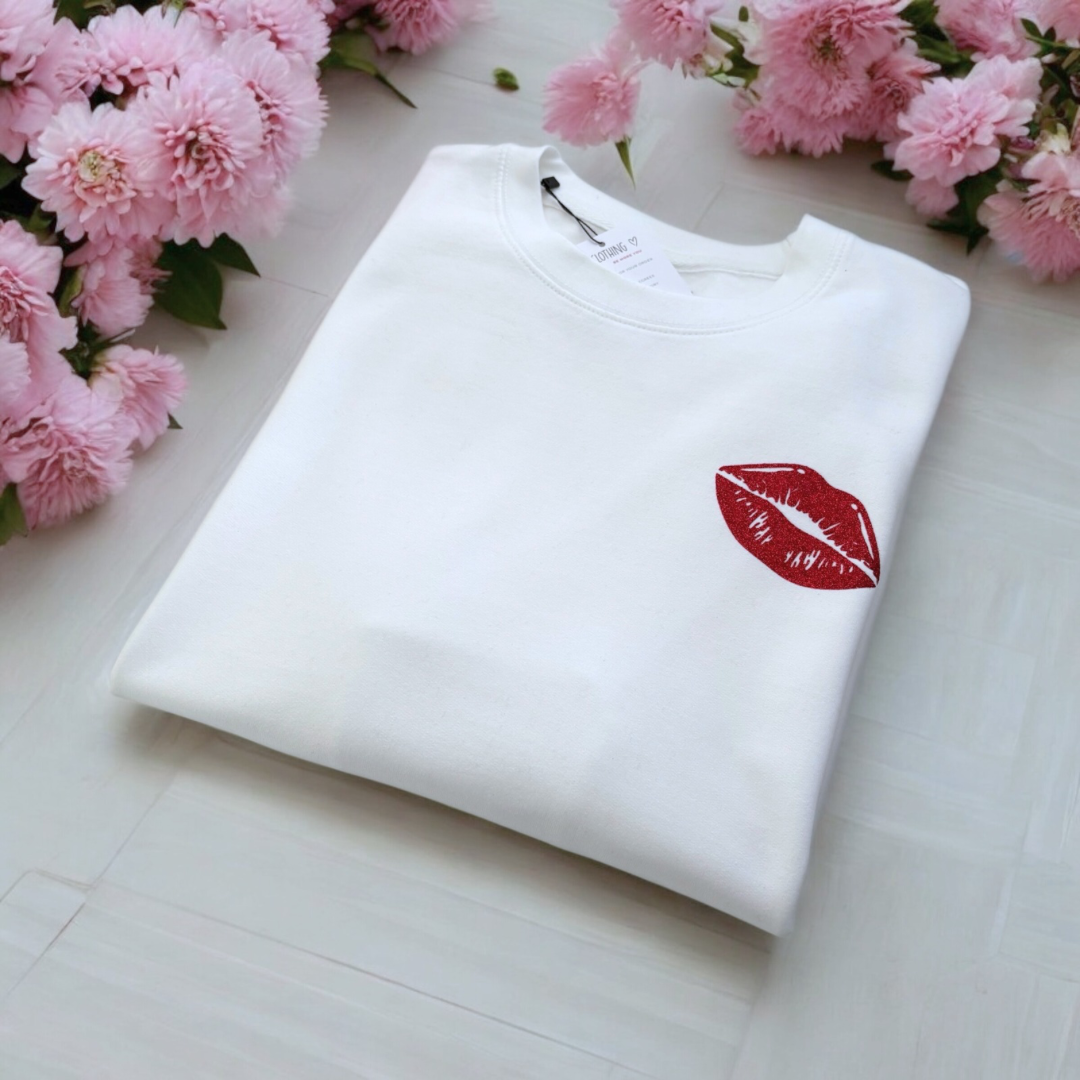 Glitter Lips Sweatshirt