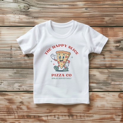 The Happy Slice Pizza Co - Children's White T-Shirt