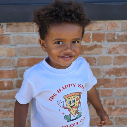 The Happy Slice Pizza Co - Children's White T-Shirt