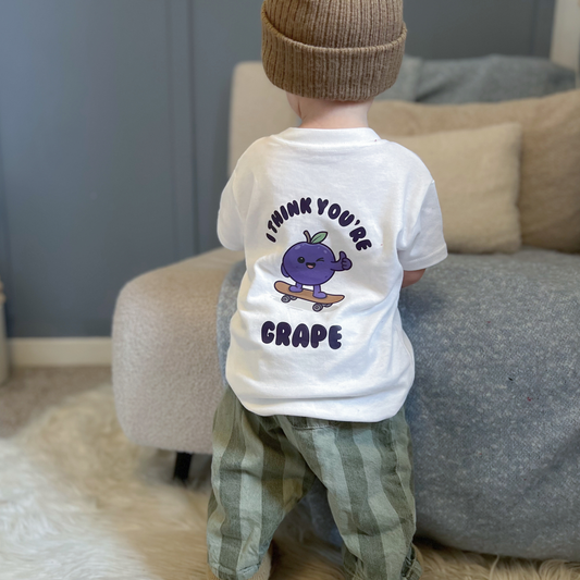 I Think You're Grape - Children's White T-Shirt