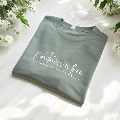 Kindness is Free Sweatshirt - Sage Green