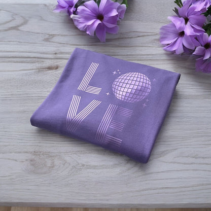 Disco Love, Sweatshirt - Bright Lavender