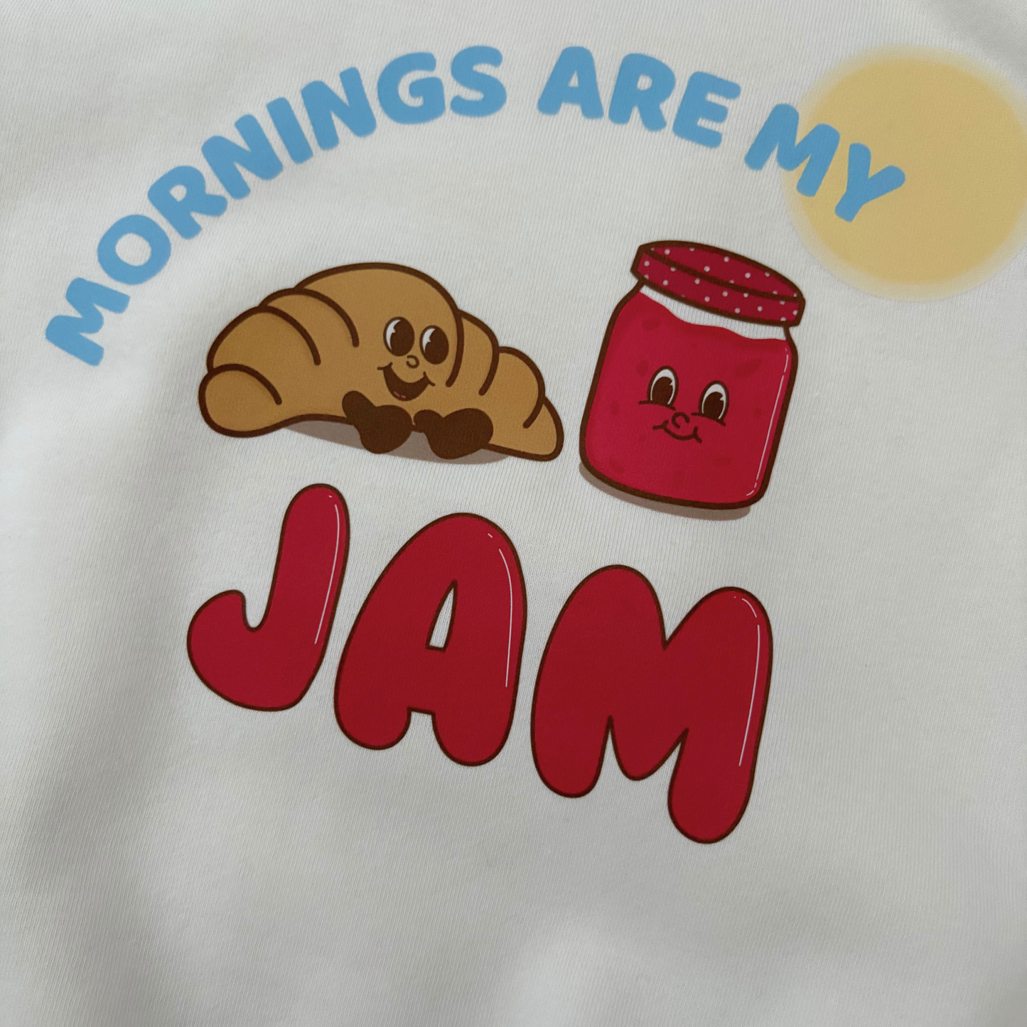 Mornings Are My Jam - Children's Cream Sweatshirt