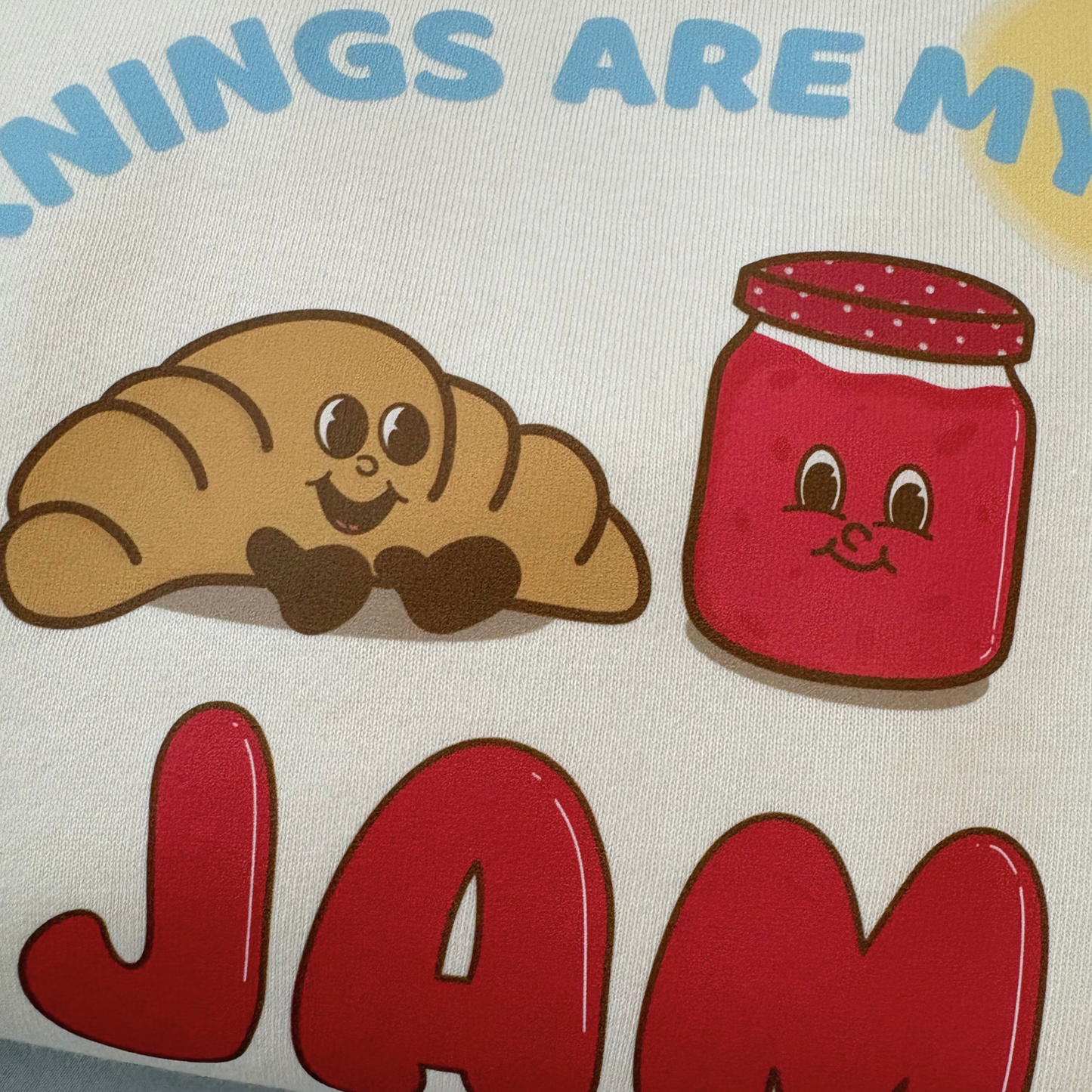 Mornings Are My Jam - Children's Cream Sweatshirt