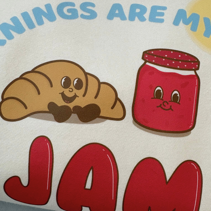 Mornings Are My Jam - Children's Cream Sweatshirt