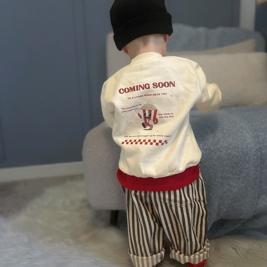 Movie Night - Children's Cream Sweatshirt