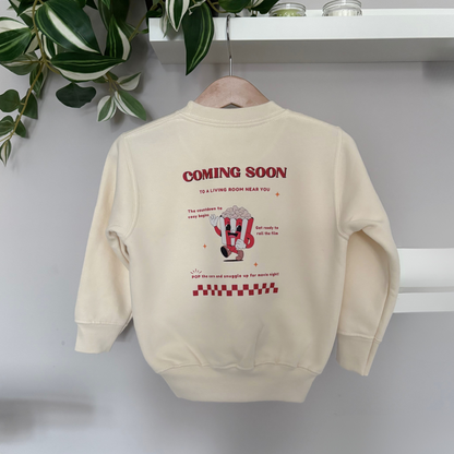 Movie Night - Children's Cream Sweatshirt