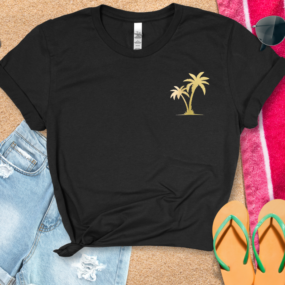 Palm Tree-Black T-Shirt