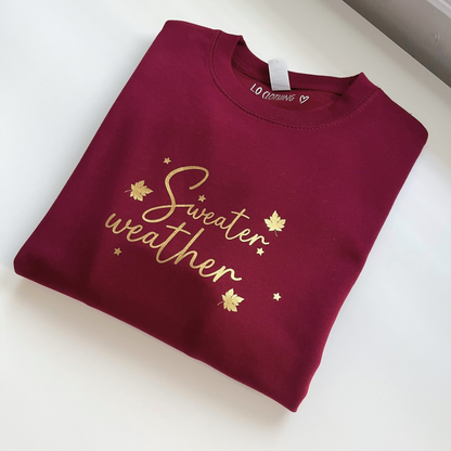 Gold Sweater Weather Berry Sweatshirt